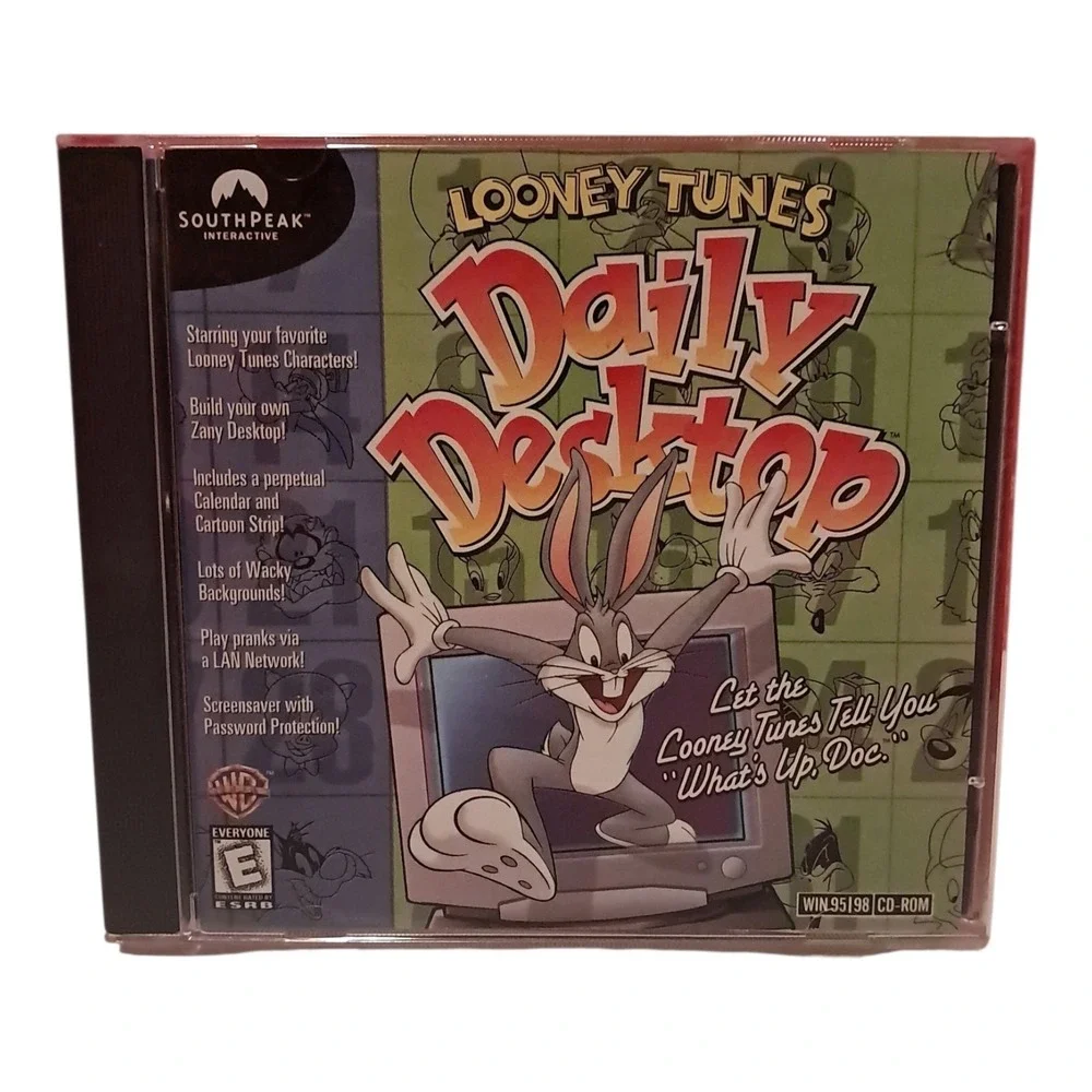 Looney Tunes Daily Desktop Southpeak 1998 Windows 95/98 CD ROM‎